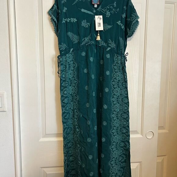 Johnny Was MILLIE PATCHWORK DRESS IN BLUE Small - Picture 3 of 11